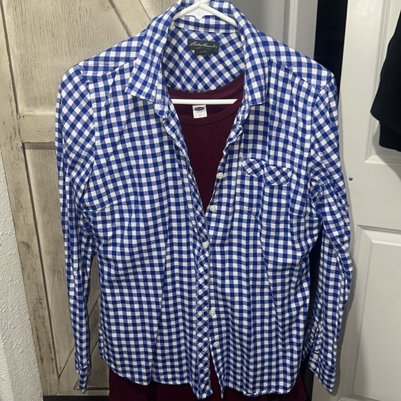 Blue checkered flannel - Picture 1 of 4